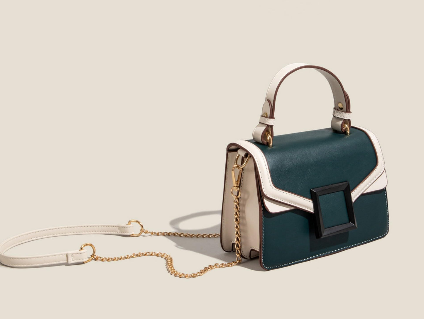 Diva Dale Fashionable Crossbody Sling Bag Satchel for Women | Elegant PU Leather Shoulder Bag with Chain Strap | Small Handbag for Daily and Office Use
