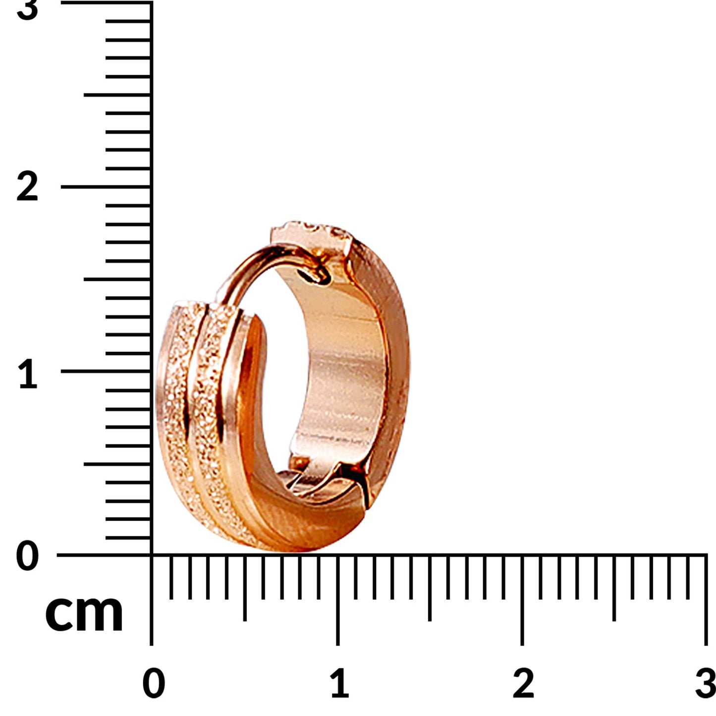 Peora Rose Gold Plated Hoop Huggie Earrings Stylish Design Fashion Jewellery for Men & Women