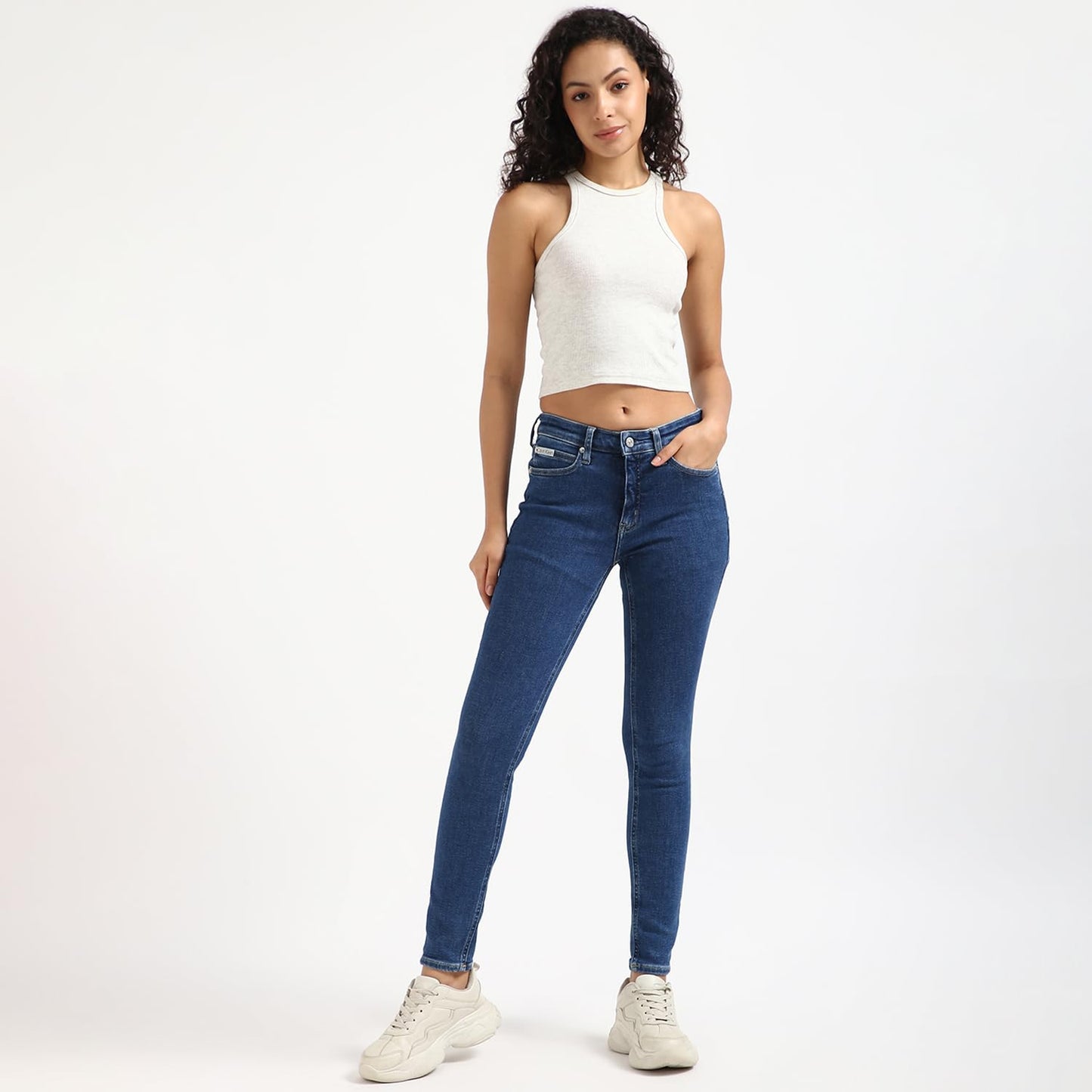 Calvin Klein Womens Blue Color Jeans (32)