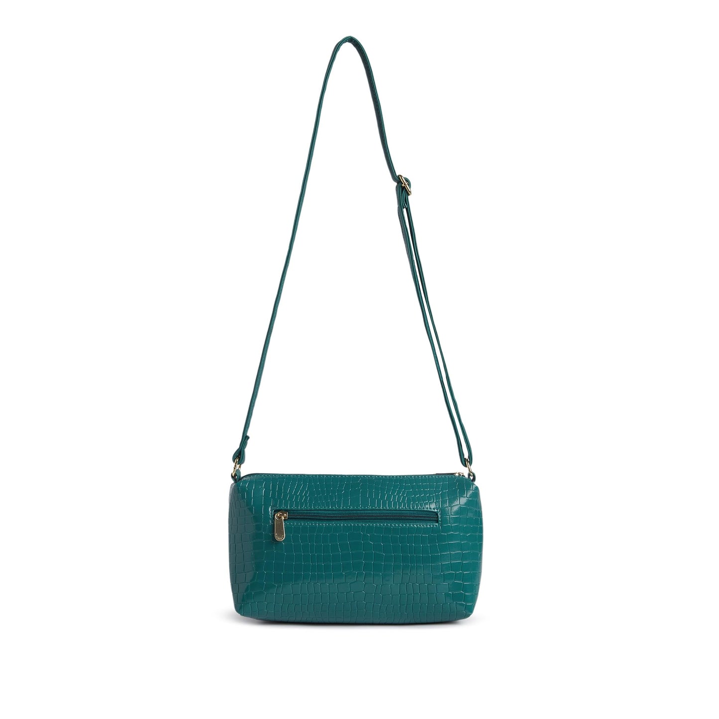 Caprese Suzie Sling Medium Bag for Women | Stylish Sling Bag with Adjustable Strap, Secure Zip Closure for Comfortable Wear | Versatile Handbag for Everyday Use, Travel & Special Occasions (Teal Blue)