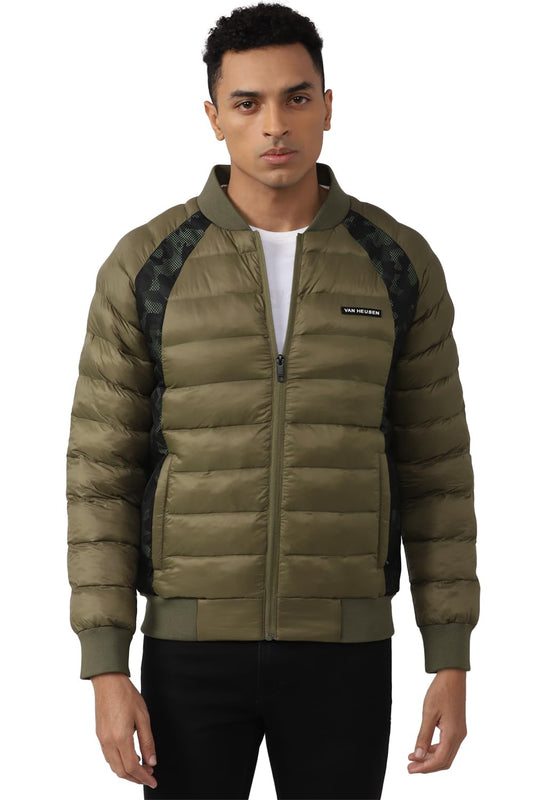Van Heusen Men's A-Line Coat (VFJKARGFN66420_Green