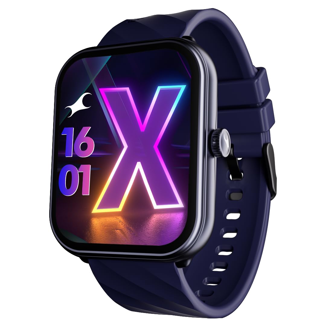 Fastrack Limitless X|Large 1.91" Hd Display|700 Nits Brightness|Singlesync Bt Calling|Advanced Chipset|100+ Sports Modes & Watchfaces|Auto Stress Monitor|24X7 Hrm| Ip68 Smartwatch, Blue