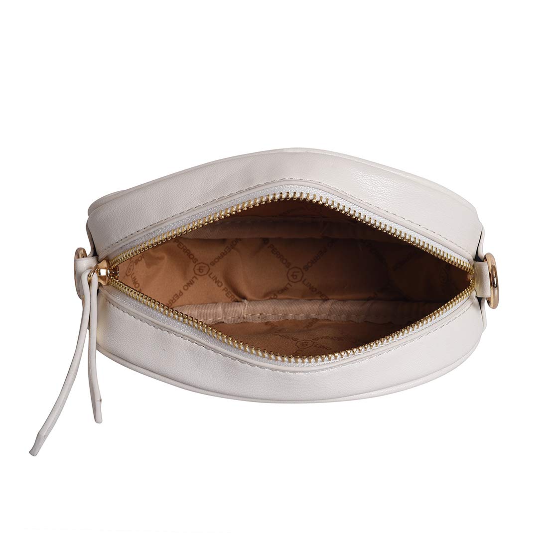 Lino Perros Womens Quilted White Sling Bag