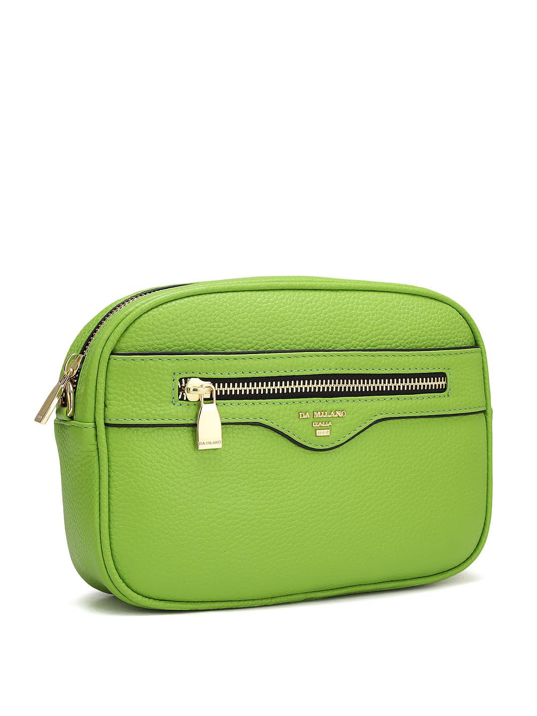 Da Milano Genuine Leather Green Womens Sling Bag (01147) (Small)