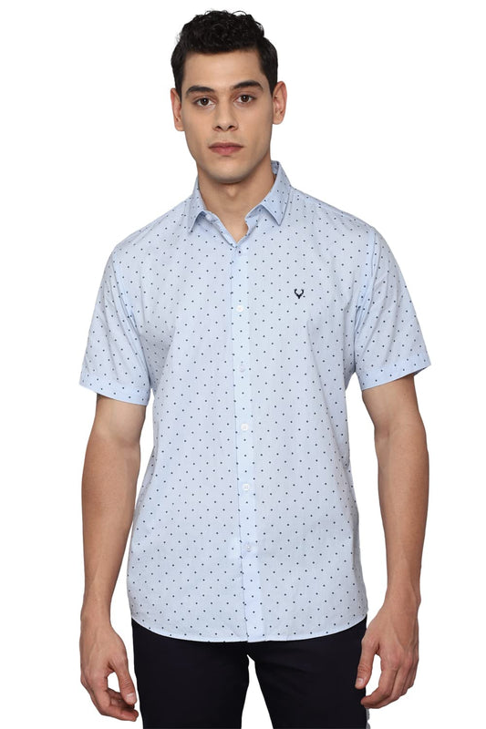 Allen Solly Men's Regular Fit Shirt (ASSHQSPF989454_Blue 42)