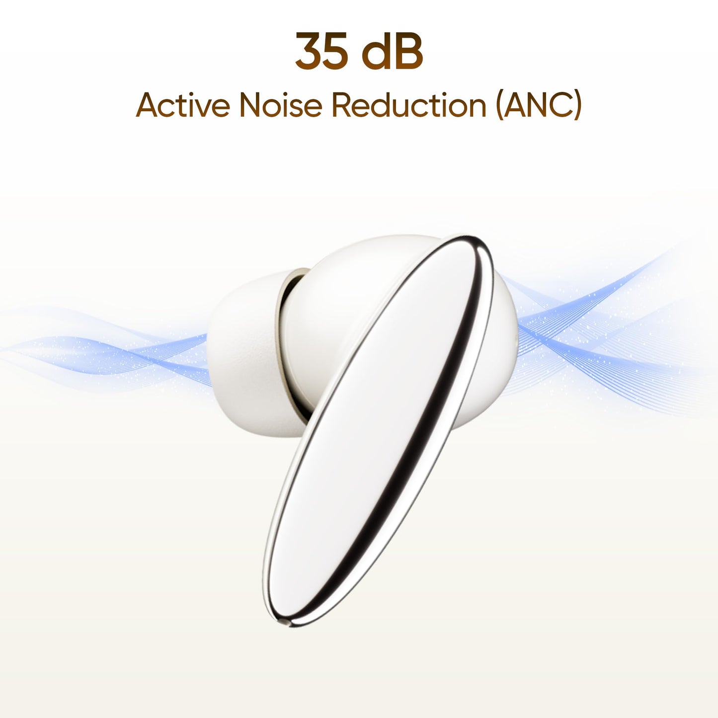 Mivi Opera ANC [Flagship Launch], True Wireless Earbuds with 35dB ANC, Hi-Res Audio, LDAC, 3D Soundstage, 60H Playtime, Spatial Audio, Transparency Mode, 13mm Drivers