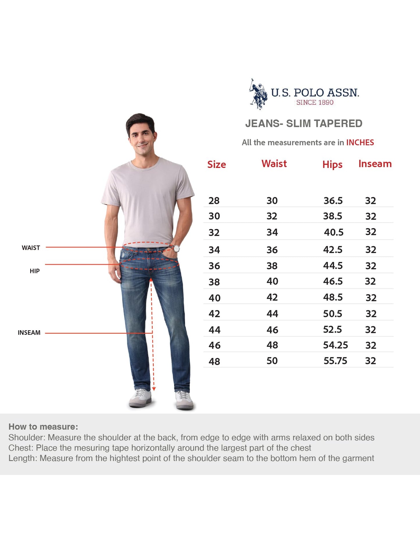 U.S. POLO ASSN. Men's Brandon Slim Tapered Fit Mid Rise Jeans (UDJENO1807_Blue_30)