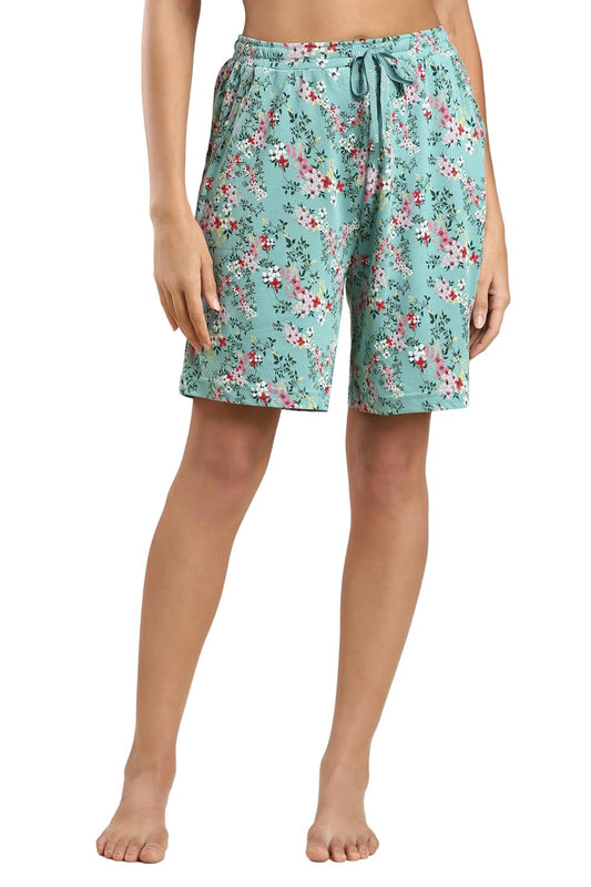 Van Heusen Women Allover Print Lounge Shorts - Modal Cotton - Functional Pocket, Superior Drape