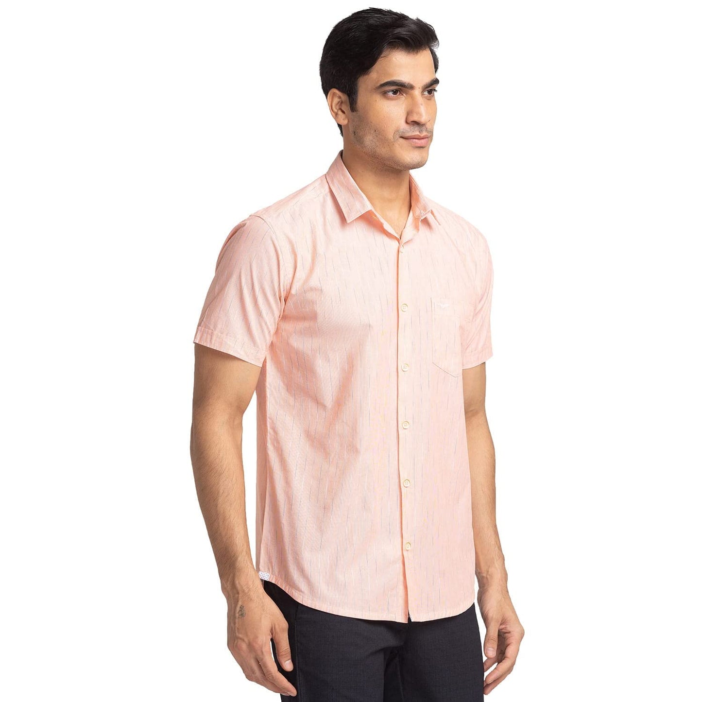 Park Avenue Slim Fit Medium Orange Casual Shirt for Men