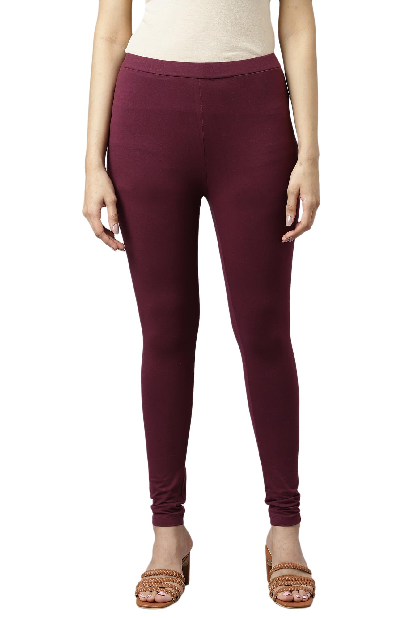 W for Woman women's Regular Tight (21AUW60105-216291_Wine_Purple)