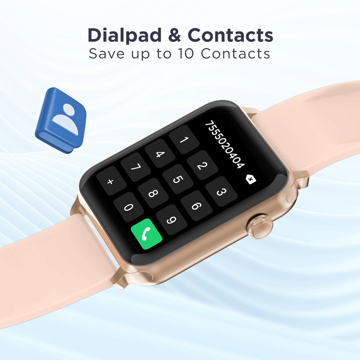 boAt Wave Call Smart Watch w/Bluetooth Calling, 1.69" (4.2 cm) HD Display w/ 550 NITS & 70% Color Gamut, 150+ Watch Faces, Multi-Sport Modes,HR,SpO2, IP68(Flamingo Pink)