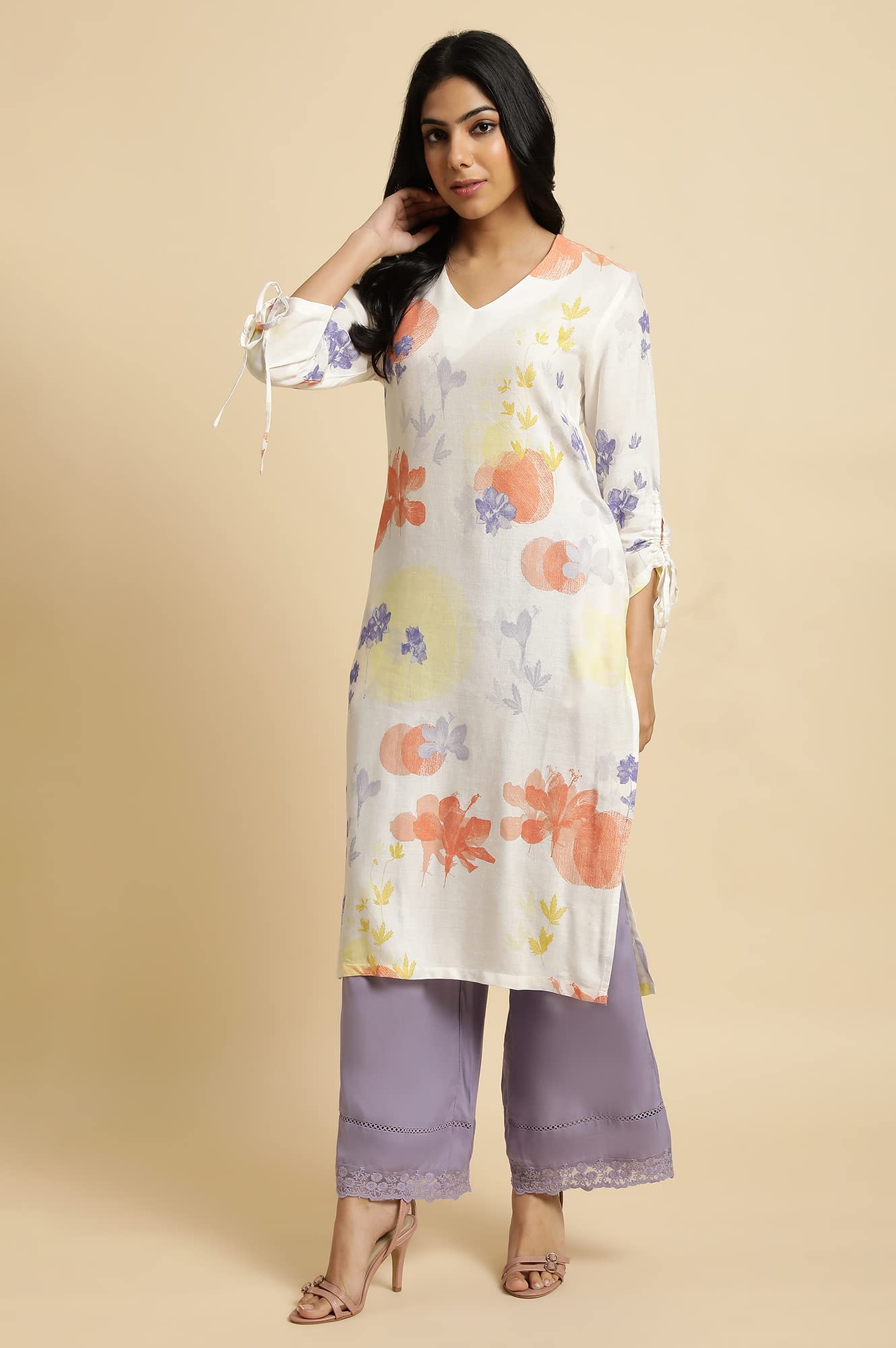 W Strechable Parallel Pants for Women | Trousers for Women | W for Woman