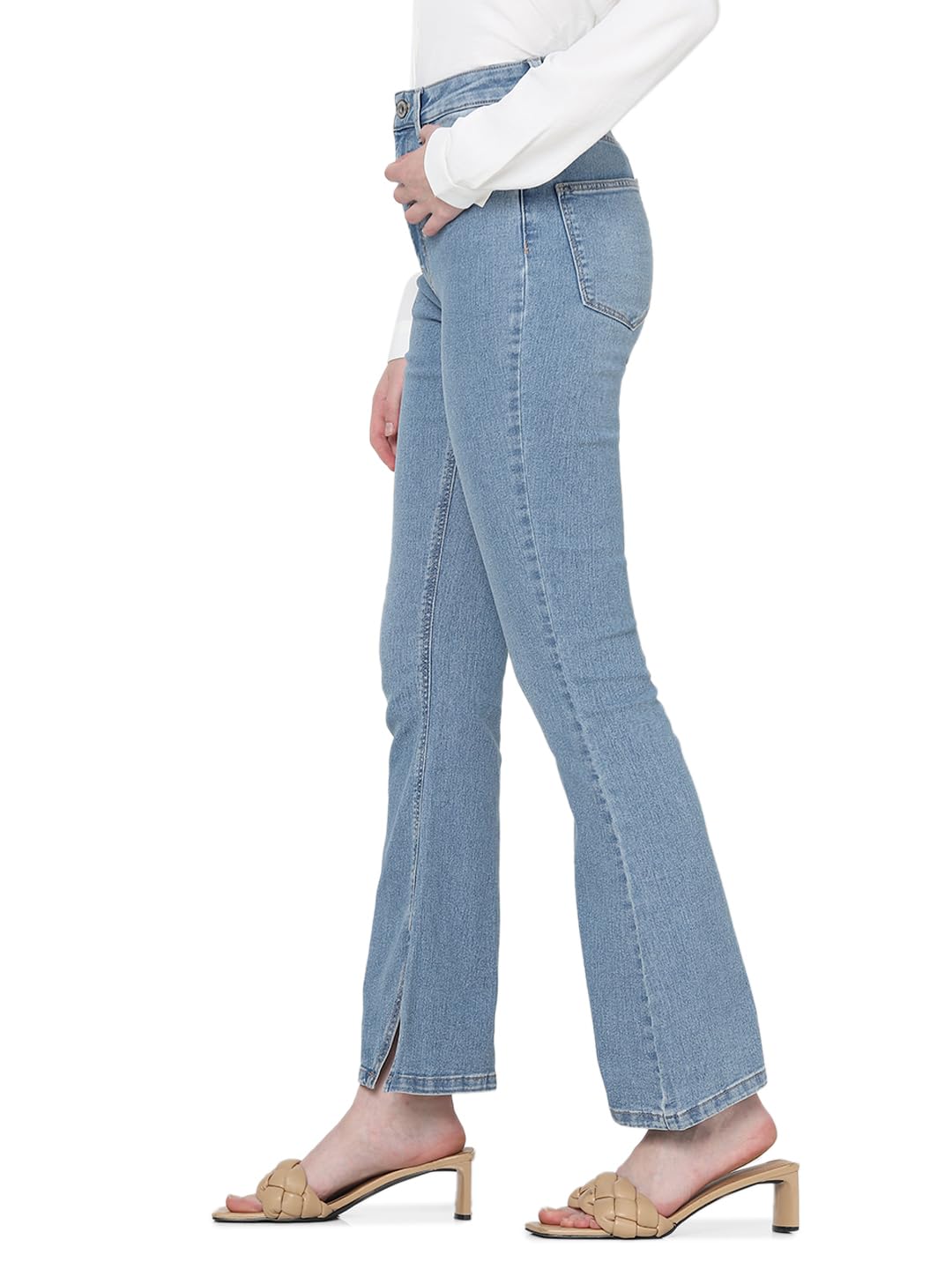 Vero Moda Women's Fitted Jeans (10323908-Light Blue Denim_Light