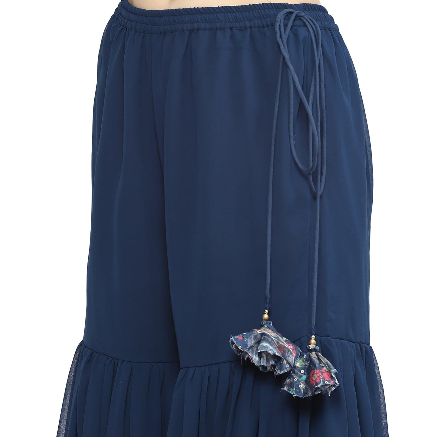 BIBA WOMEN EMBROIDERY STRAIGHT SALWAR KURTA DUPATTA(SKDSITARA8982_TEAL_34)