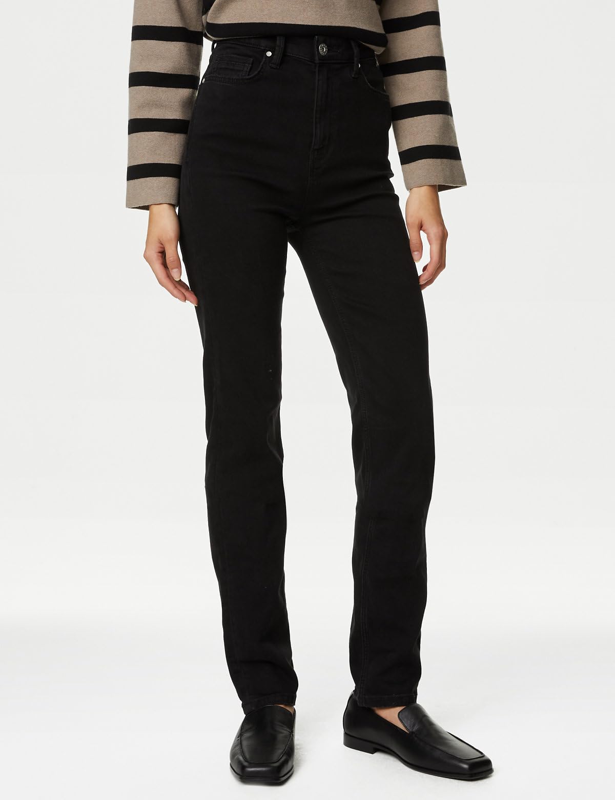 Marks & Spencer Sienna Supersoft Straight Leg Jeans Black