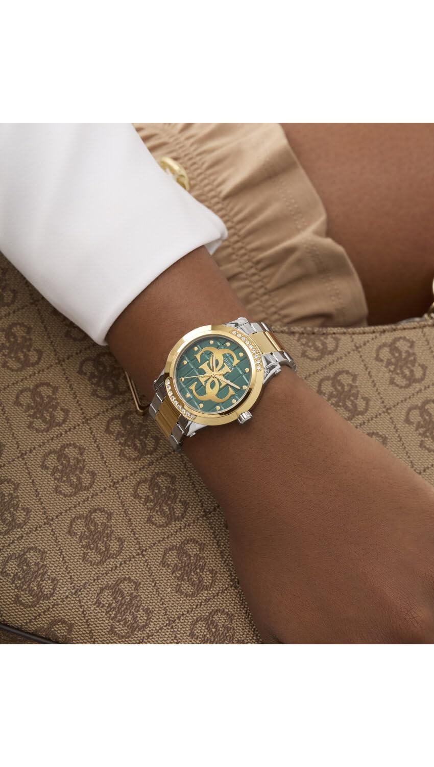 GUESS Analog Green Dial Women's Watch-GW0861L4