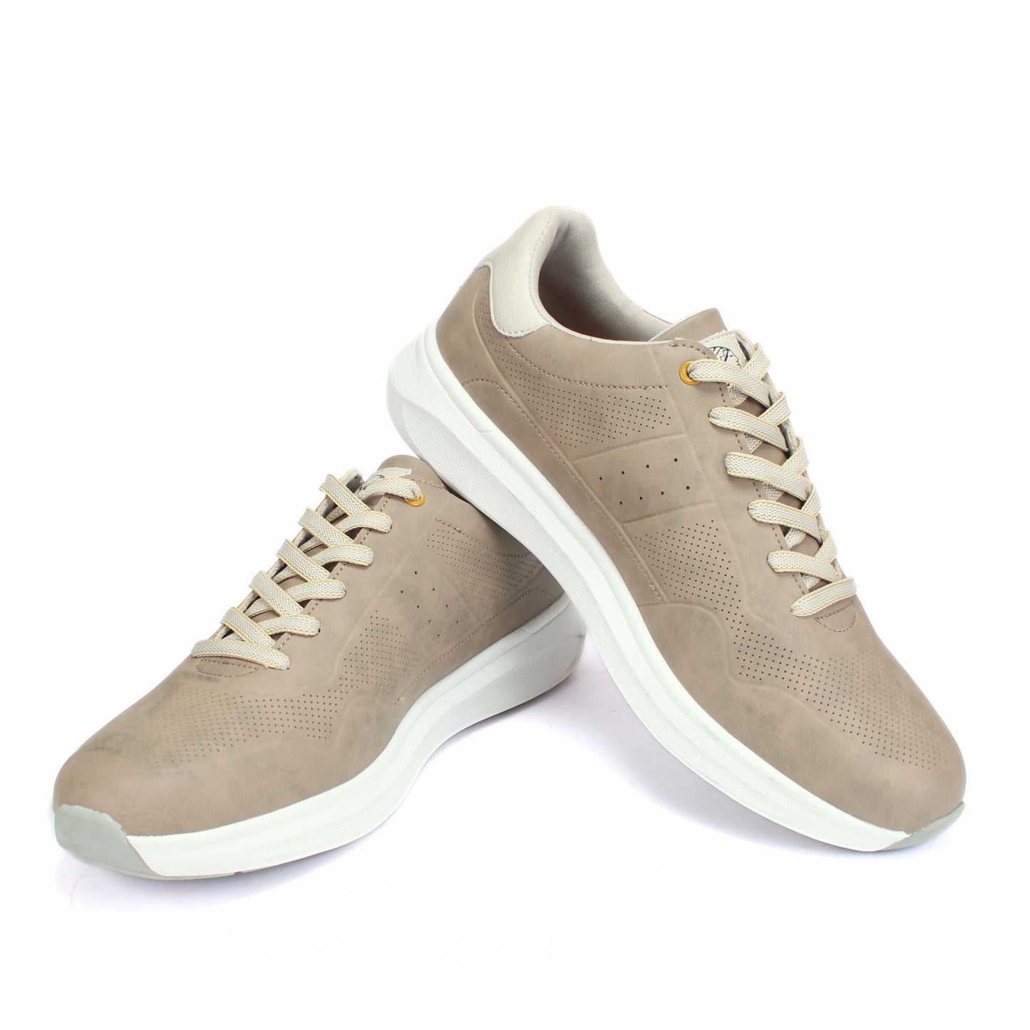 Red Chief Sports Casual Sneakers for Men & Boys | Stylish Lace Up Low Ankle Shoes | Everyday Sneakers | Comfortable Trendy Footwear | Dark Grey-Beige | Size-7 | C6007 026