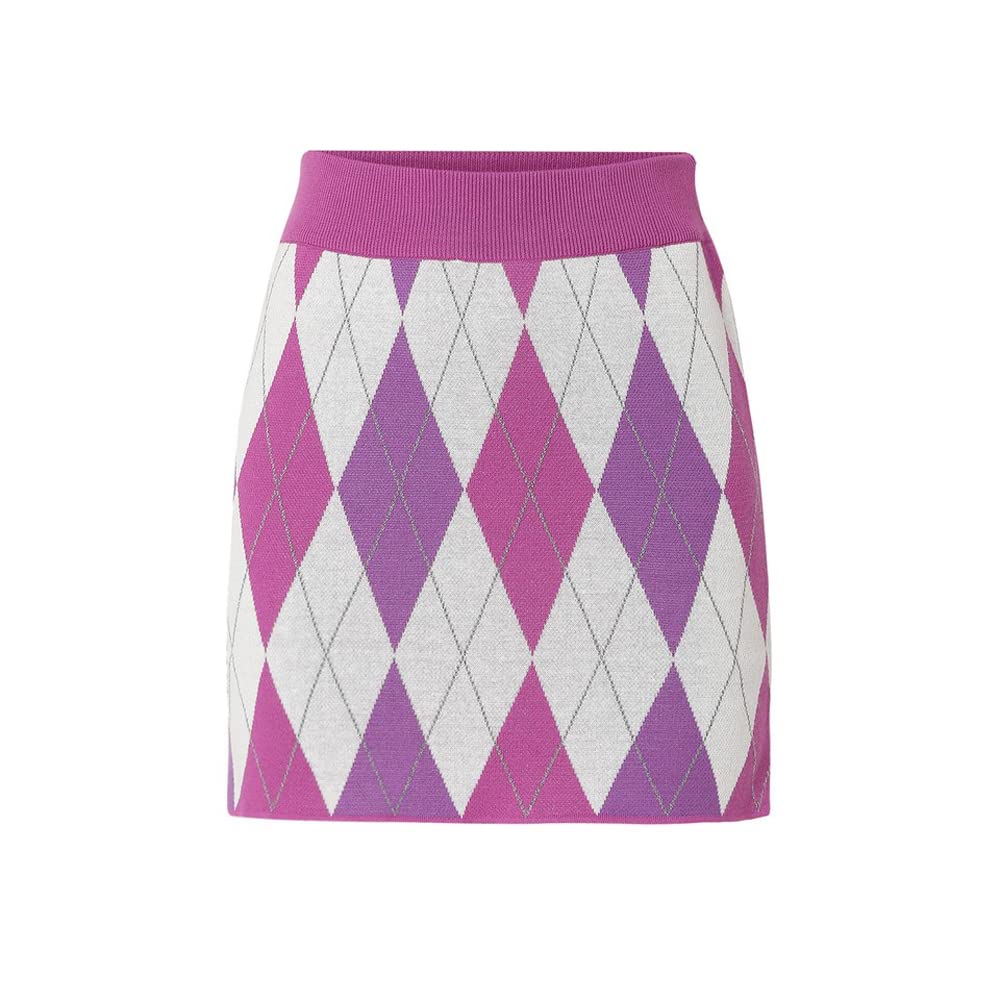 Vero Moda Cotton Blend Western Skirt Purple