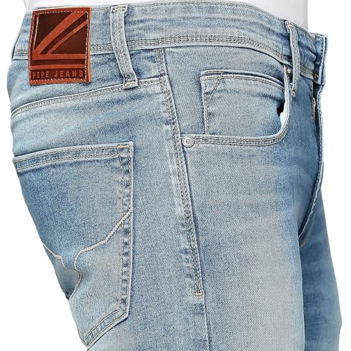 Pepe Jeans Men's Slim Jeans (PM207484J671_MED Used_Light Indigo Blue