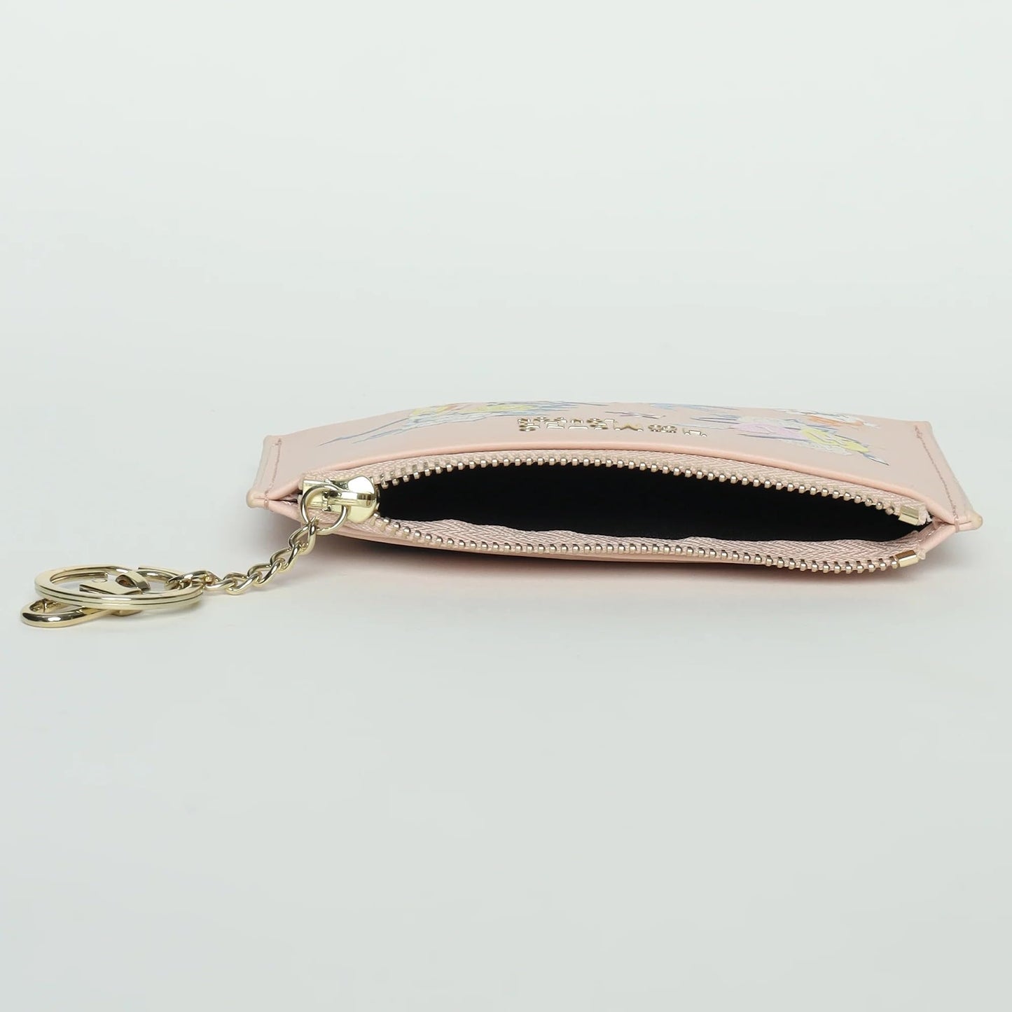 Hamster London Women Leather Millionaire Victoria Card Case with Zip - Pink