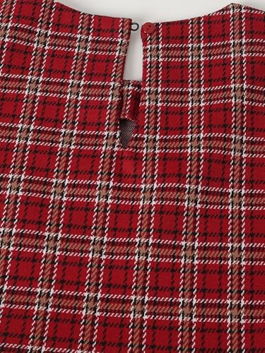 Max Girls Plaid Dress (Red_12-14 Y)