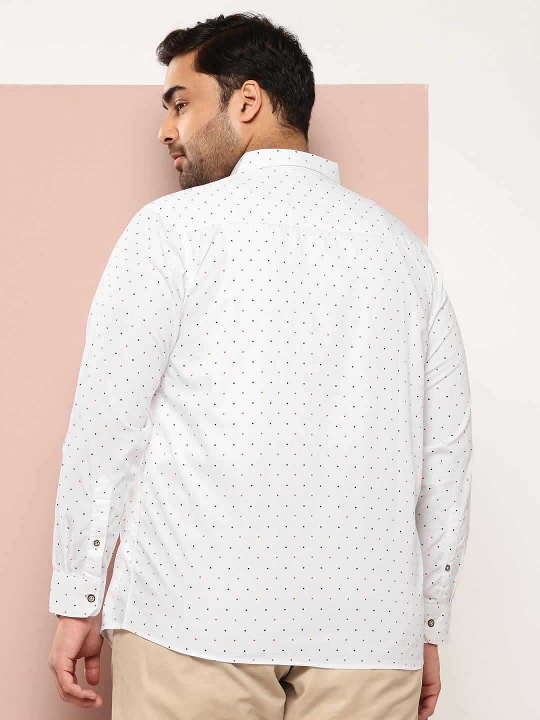 Thomas Scott Plus Size Printed Pure Cotton Casual Shirt(TS1473_Mustard_6XL)