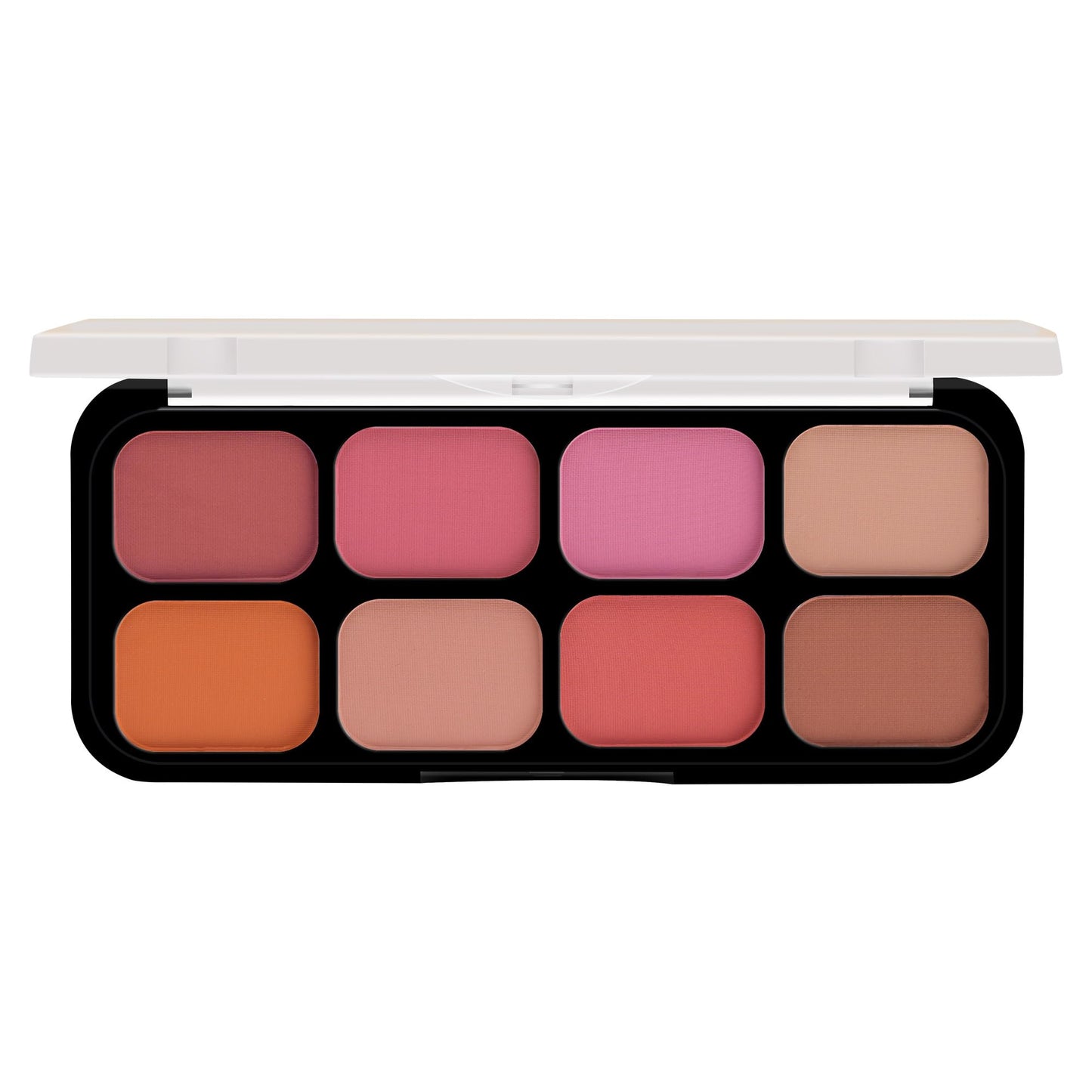Beauty Berry Matte Eyeshadow & Blusher Palette | 8 Highly Pigmented & Blendable Shades | One Swipe Application, Lightweight & Long Wearing Eyeshadow Palette for Eye Makeup (Shade - 02)