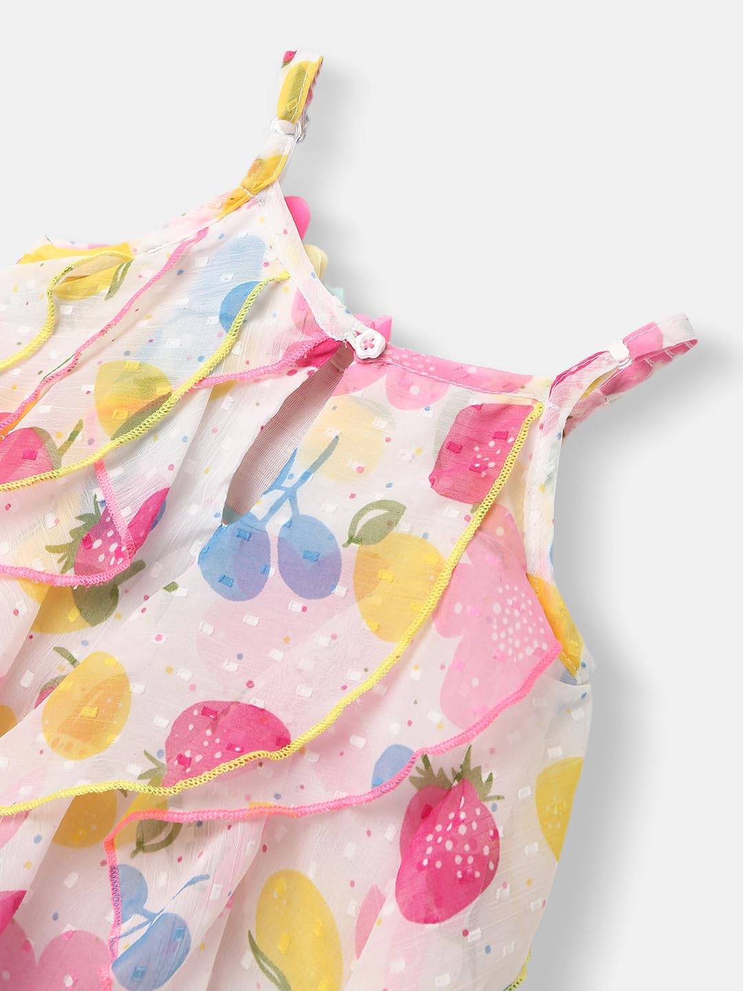 nauti nati Girl's Georgette A-Line Knee-Length Dress (NN291-052-3-2-3Y_Multicolour_2 3 Years)