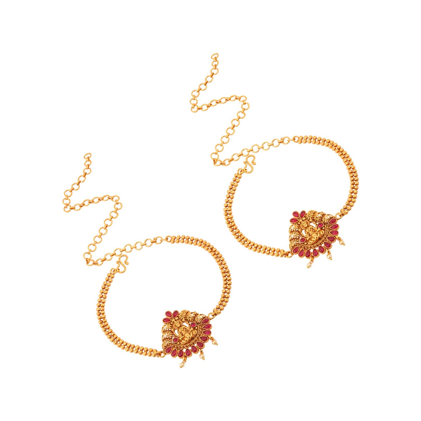 VOYLLA Southern Bridals Jewellery Set for Women (Golden) (8907617985404)