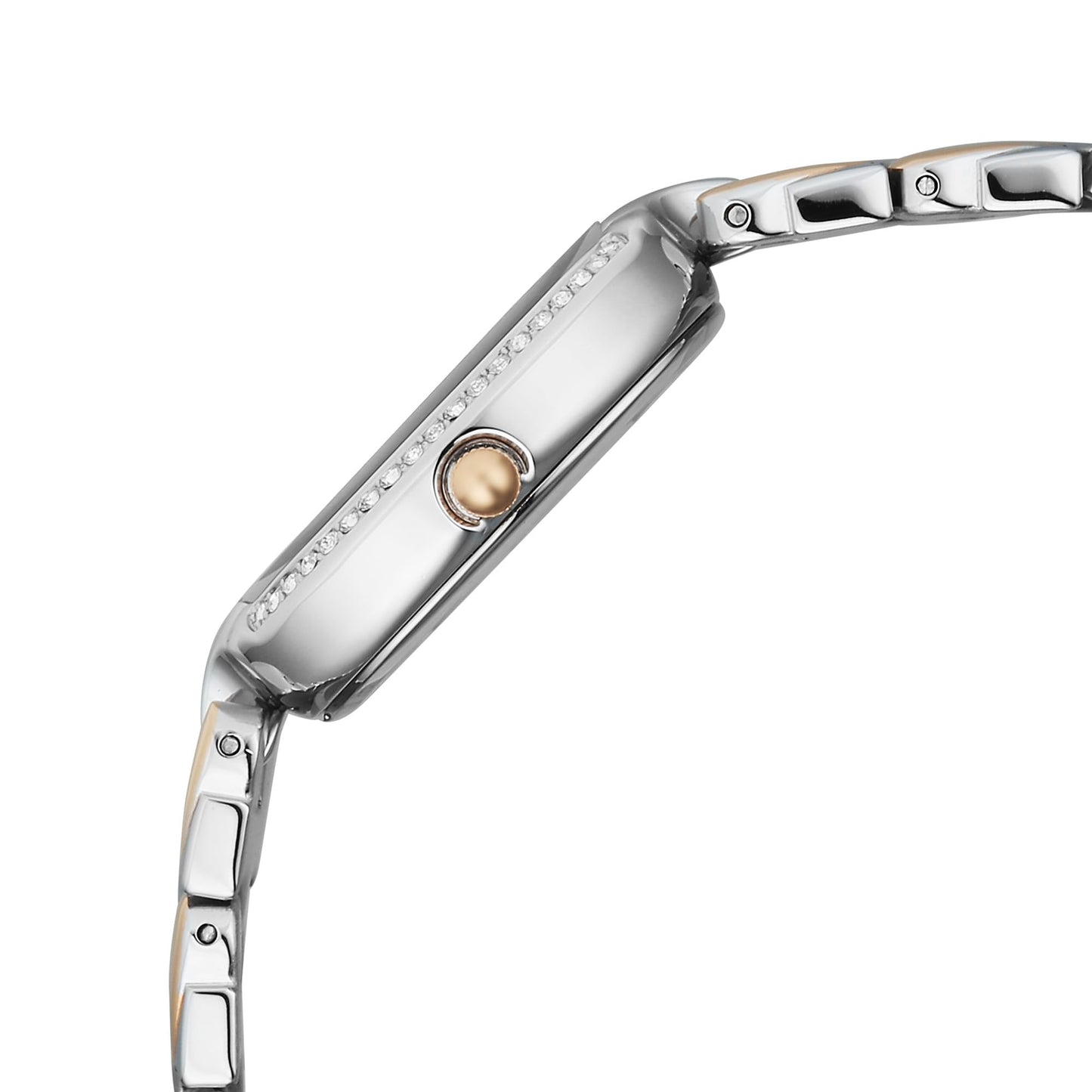 Titan Raga Showstopper 4.0 Quartz Silver Shaped Dial Women's Watch | Rose Gold Colour Band | Watches for Women Analog - 95347KM01