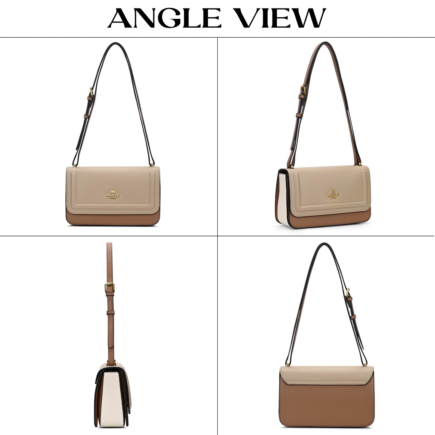 LAVIE PARIS Women's Camelia 3 Compartment Flap Crossbody Sling Bag | Ladies Purse Handbag | Gift for Women