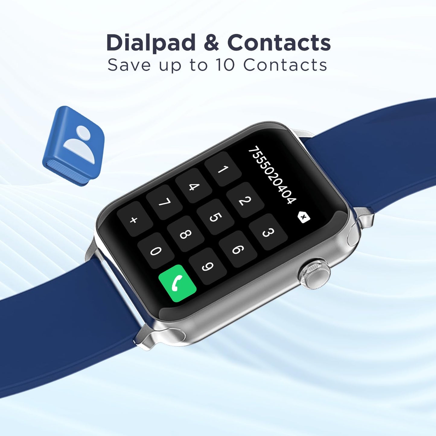 Boat Wave Call Smart Watch w/Bluetooth Calling, 1.69" (4.2 cm) HD Display w/ 550 NITS & 70% Color Gamut, 150+ Watch Faces, Multi-Sport Modes,HR,SpO2, IP68(Royal Blue)