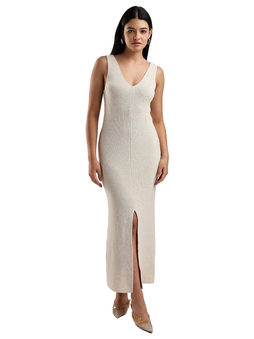 Calvin Klein Jeans Polyester v-Neck Maxi Dresses