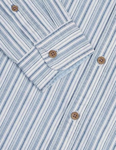 U.S. Polo Assn. Denim Co. Men's Striped Slim Fit Shirt (UDSHT2010_Indigo