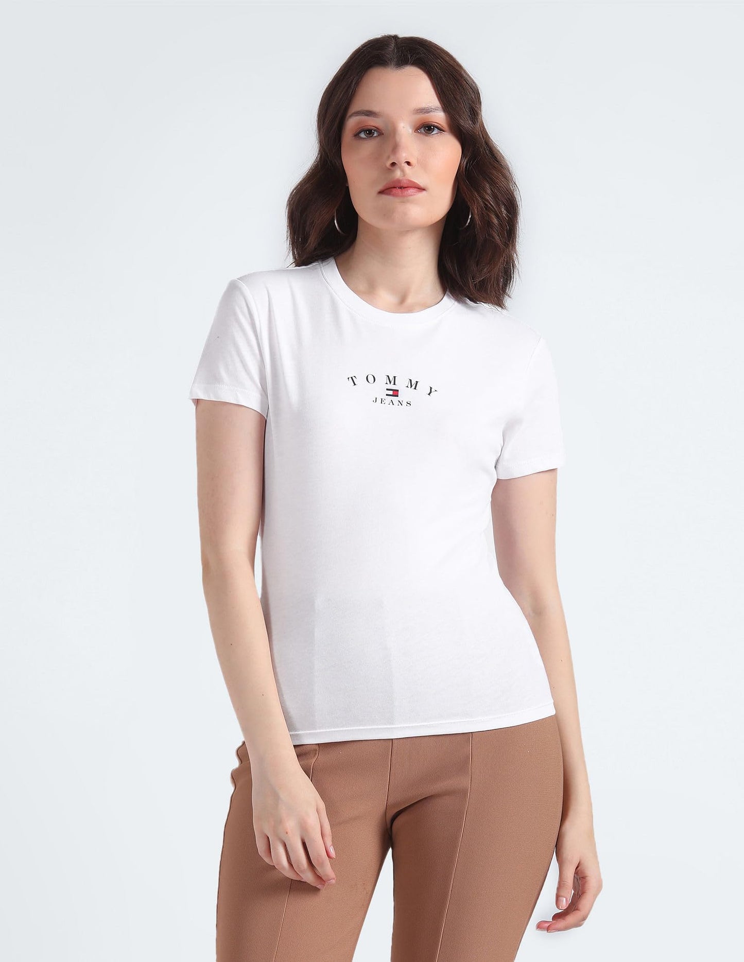 Tommy Hilfiger Womens White Color T-Shirt (M)