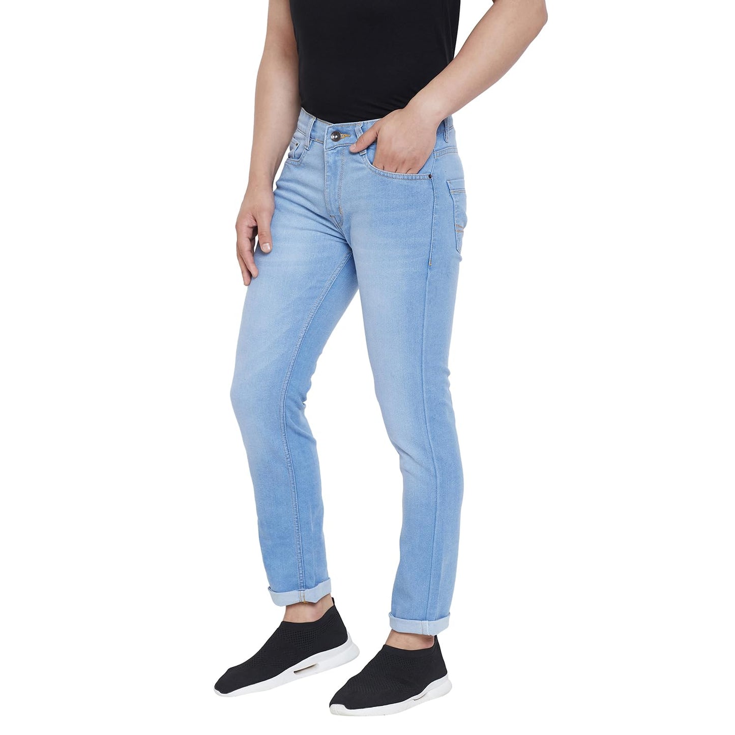 Ben Martin Men's Regular Fit Stylish Stretchable 30 Size Light Blue Casusal Denim Jeans Pant for Men, JJ3-9, Mid Rise