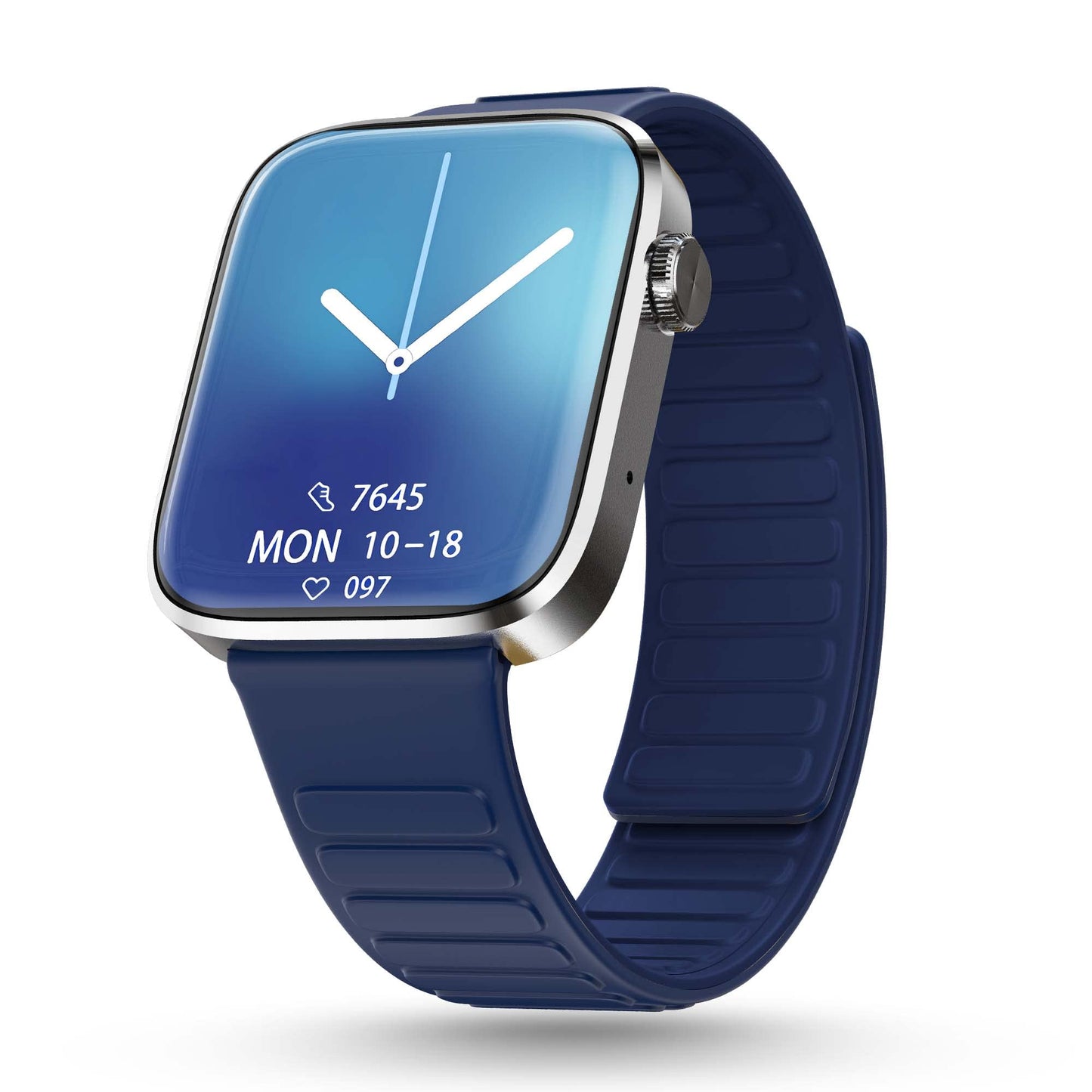 Newly Launched Pebble Cosmos Prime Bluetooth Calling Smart Watch,Largest 1.91" Bezel-less Edge-to-Edge Display,600 Nits Brightness,Sleek Metallic Body, Wireless Charging, Health Suite(Moon light Blue)