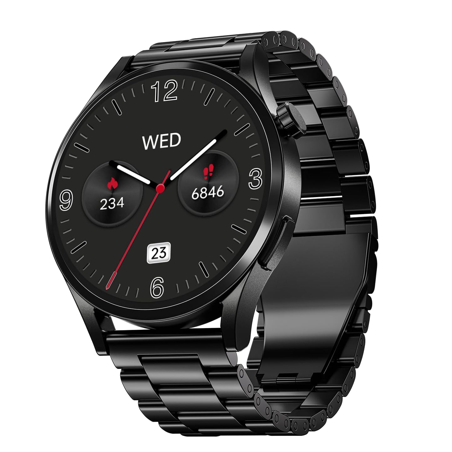boAt Chrome Horizon, Video Watch Faces, 1.51” AMOLED Display, HRV & VO2 Max, Auto-Activity Detection, ASAP Charge, Advanced Bluetooth Calling, IP68, Heart Rate & SpO2 Monitor Smart Watch(Steel Black)