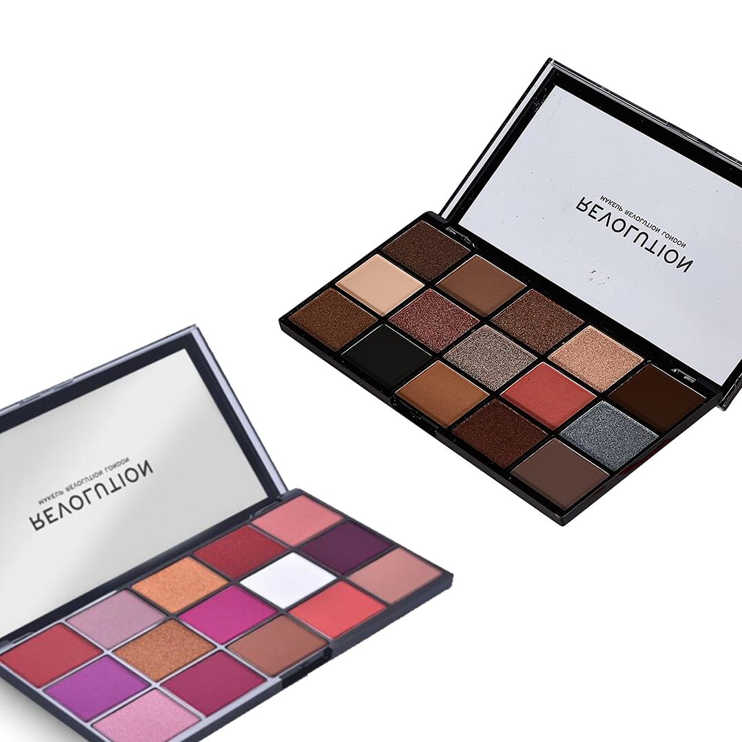 Makeup Revolution Eyeshadow Palette, Long wearing and Easily Blendable Eye with Shimmary & Matte finish, Reloaded Combo II - 33 g
