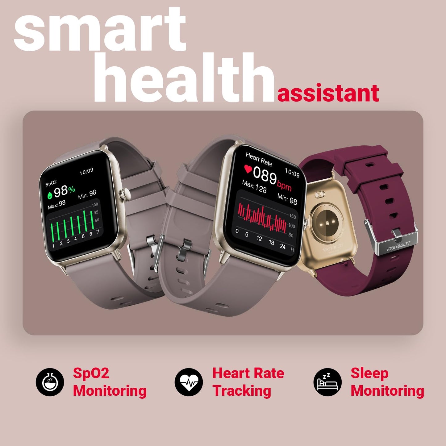 Fire-Boltt Ninja Call Pro Plus Smart Watch 1.83 inch with Bluetooth Calling, AI Voice Assistance, 100 Sports Modes IP67 Rating, 240 * 280 Pixel High Resolution (Cinnamon Slate)