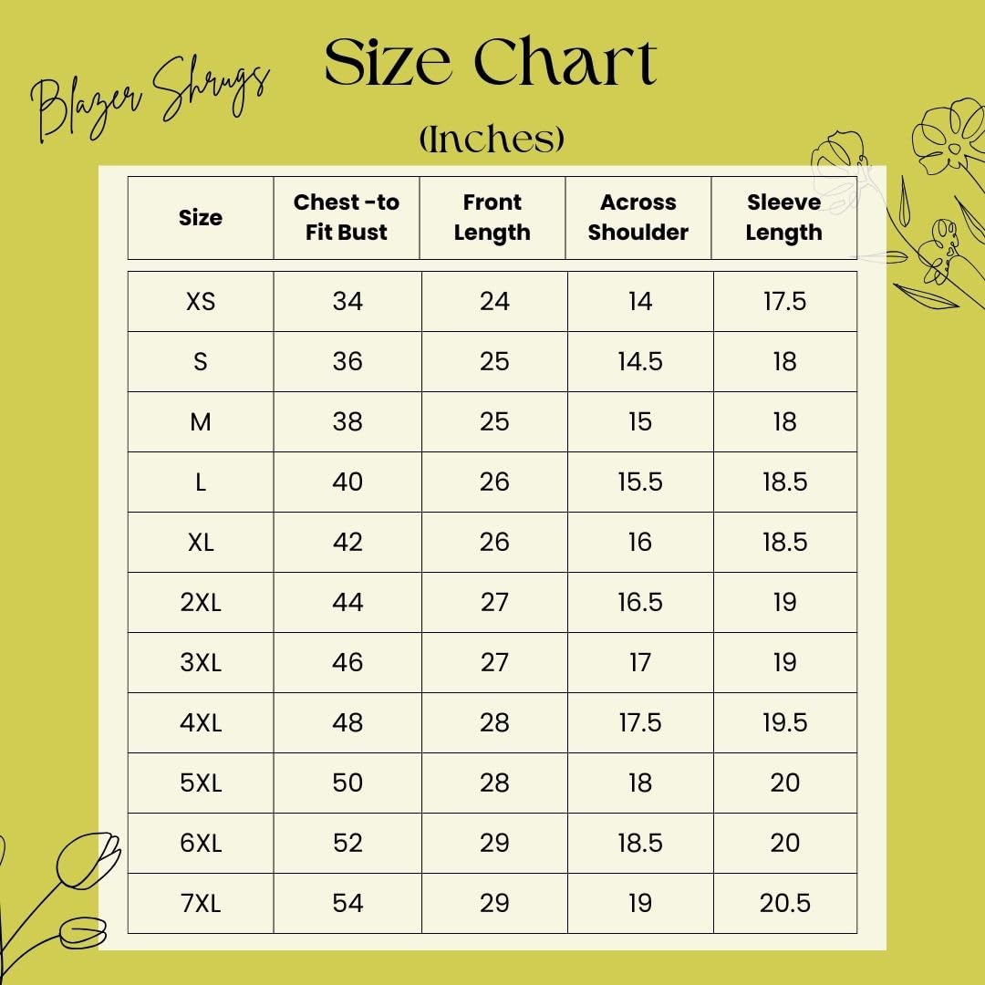 FineMe Women Trending Front Open | Cotton Self Designed 3/4th Sleeves Blazer Shrug 5XL Beige