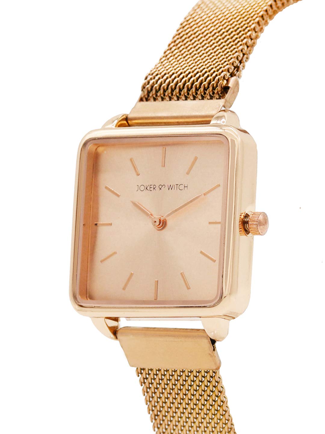 Joker & Witch Vintage Rosegold Dial 16m Rosegold Stainless Steel Watch for Women