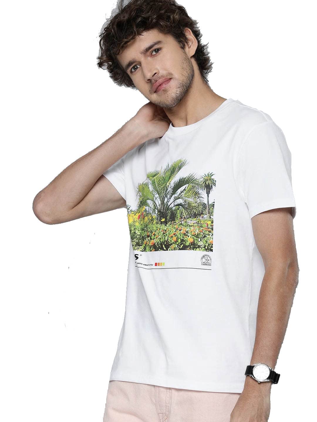 Levi's Men's Cotton Regular T-Shirt (16960-0663_Brilliant White M)