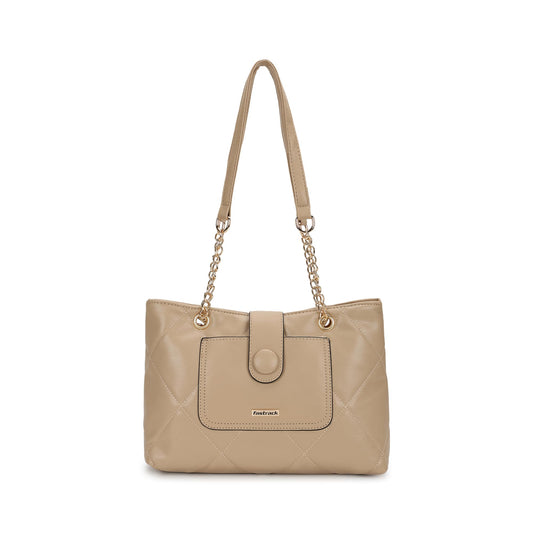 Fastrack Structured Quilted Tote Bag for Women, Girls and Ladies | Made of Premium PU Material | Tote for Casual Carry | Totes for Office and Daily Use