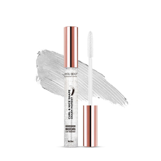 Lakyou Beauty Curl & Nice Shape Charm Moment Transparent Mascara | Smudge Proof | Waterproof | Volumizing, Lengthening, Clear & Long Lasting | Curls Lashes | Set Brows | Highly Pigmented | For All Skin Types | 8ml