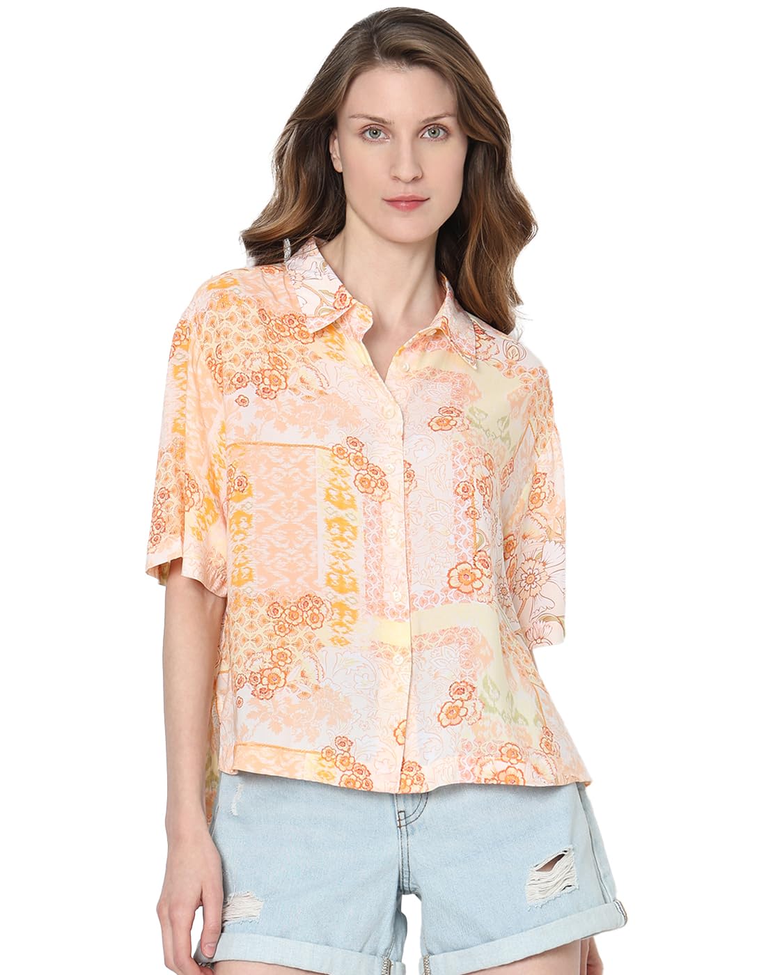 VERO MODA Women's Floral Regular Fit Shirt
