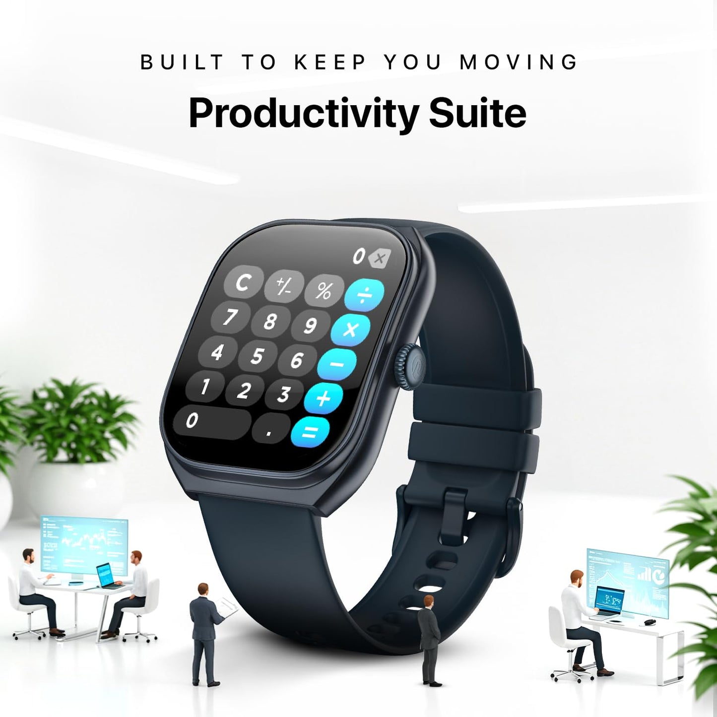 Noise Icon Arc 2.01" Immersive Curved Display Smartwatch, 10-Day Battery, 1ATM Water Resistant, Functional Crown, 100+ Sports Modes, Health Suite™, Voice Assistant, Built-in Games (Space Blue)