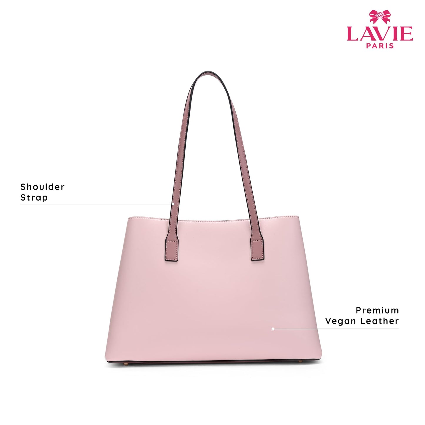 LAVIE PARIS Women's 3 Compartment Large Satchel Bag | Satchel Handbag for Work | Ladies Purse | Stylish Shoulder Bag | Gift for Women