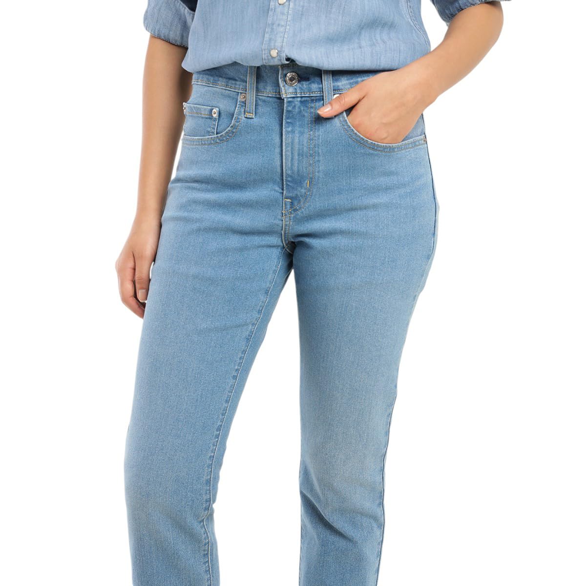 Levi's Women's Straight Jeans (001UF-0008_Blue_27)