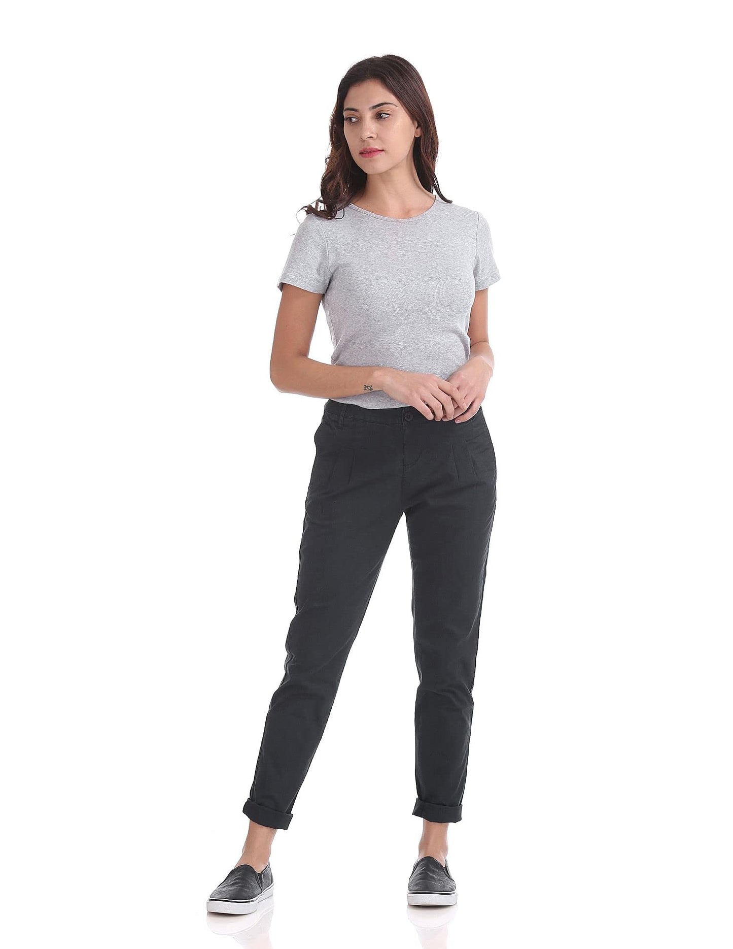 US Polo Association Women's Regular Pants (UWTR0007_Blue_30)